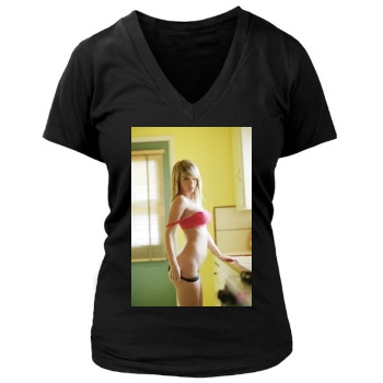 Sara Jean Underwood Women's Deep V-Neck TShirt