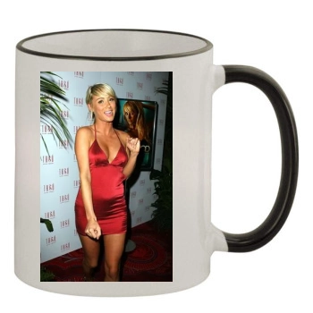 Sara Jean Underwood 11oz Colored Rim & Handle Mug