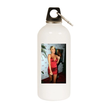 Sara Jean Underwood White Water Bottle With Carabiner