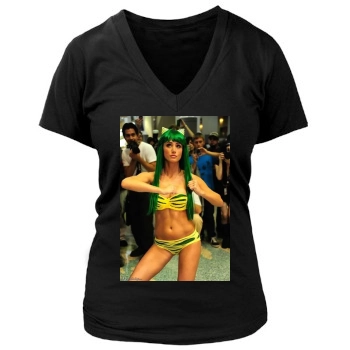 Sara Jean Underwood Women's Deep V-Neck TShirt