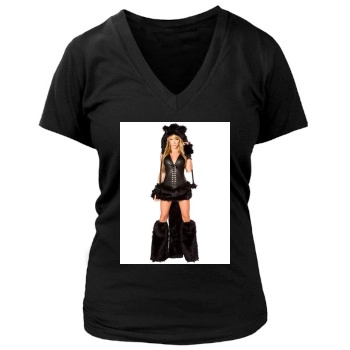 Sara Jean Underwood Women's Deep V-Neck TShirt