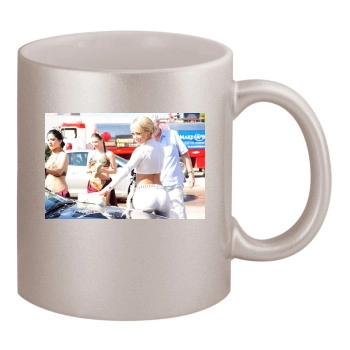 Sara Jean Underwood 11oz Metallic Silver Mug