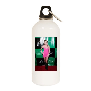 Sara Jean Underwood White Water Bottle With Carabiner