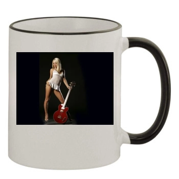 Sara Jean Underwood 11oz Colored Rim & Handle Mug