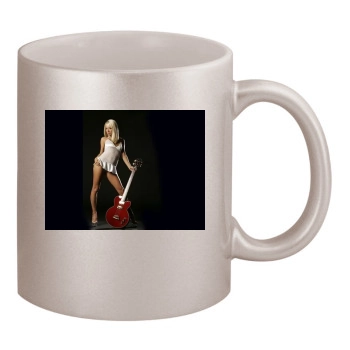 Sara Jean Underwood 11oz Metallic Silver Mug