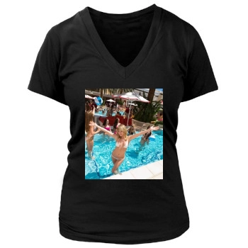 Sara Jean Underwood Women's Deep V-Neck TShirt