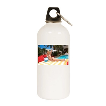 Sara Jean Underwood White Water Bottle With Carabiner