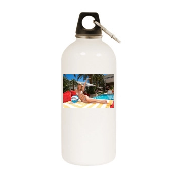 Sara Jean Underwood White Water Bottle With Carabiner