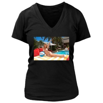 Sara Jean Underwood Women's Deep V-Neck TShirt