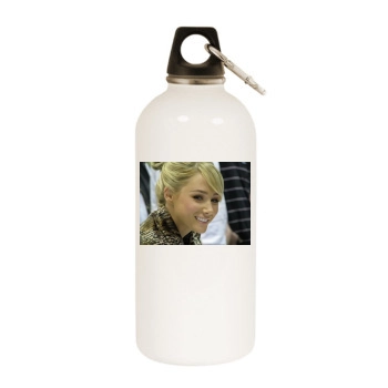 Sara Jean Underwood White Water Bottle With Carabiner