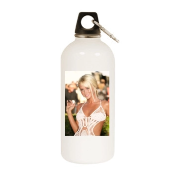 Sara Jean Underwood White Water Bottle With Carabiner