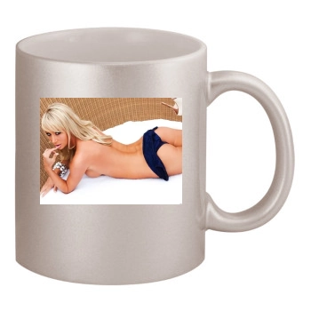 Sara Jean Underwood 11oz Metallic Silver Mug