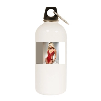 Sara Jean Underwood White Water Bottle With Carabiner