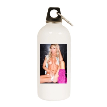 Sara Jean Underwood White Water Bottle With Carabiner