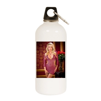 Sara Jean Underwood White Water Bottle With Carabiner