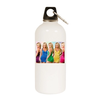 Sara Jean Underwood White Water Bottle With Carabiner