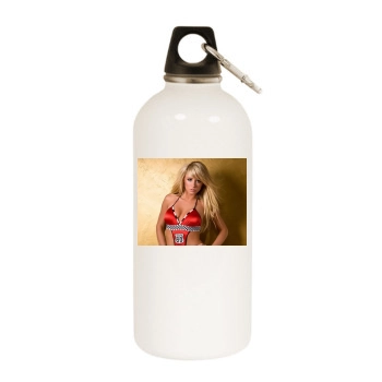 Sara Jean Underwood White Water Bottle With Carabiner