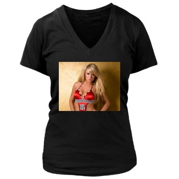 Sara Jean Underwood Women's Deep V-Neck TShirt