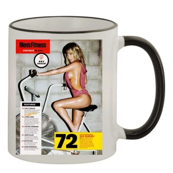 Sara Jean Underwood 11oz Colored Rim & Handle Mug