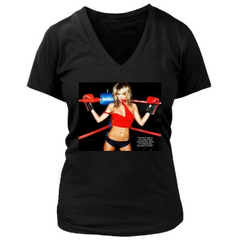 Sara Jean Underwood Women's Deep V-Neck TShirt