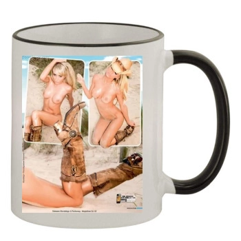 Sara Jean Underwood 11oz Colored Rim & Handle Mug