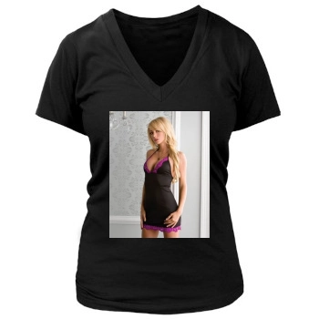 Sara Jean Underwood Women's Deep V-Neck TShirt