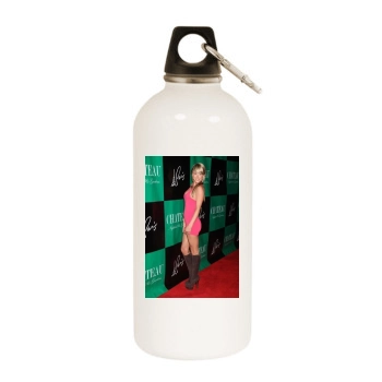 Sara Jean Underwood White Water Bottle With Carabiner