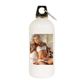 Sara Jean Underwood White Water Bottle With Carabiner