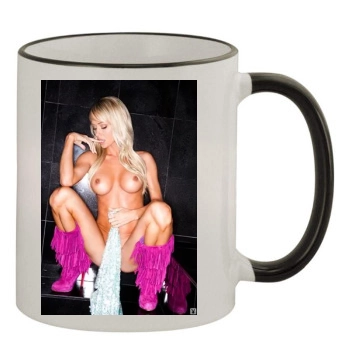 Sara Jean Underwood 11oz Colored Rim & Handle Mug