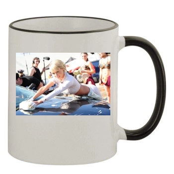 Sara Jean Underwood 11oz Colored Rim & Handle Mug