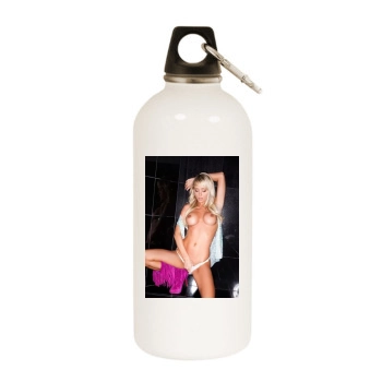 Sara Jean Underwood White Water Bottle With Carabiner