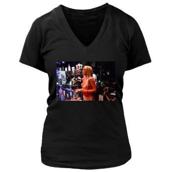 Sara Jean Underwood Women's Deep V-Neck TShirt