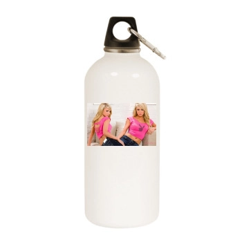 Sara Jean Underwood White Water Bottle With Carabiner