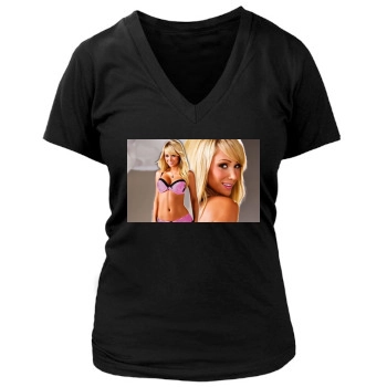 Sara Jean Underwood Women's Deep V-Neck TShirt