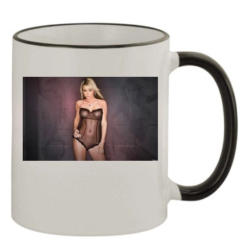 Sara Jean Underwood 11oz Colored Rim & Handle Mug