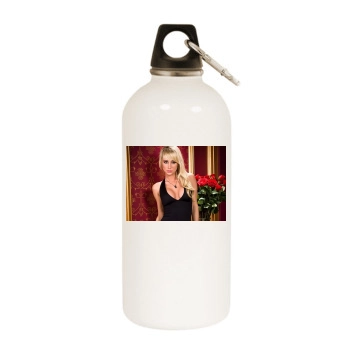 Sara Jean Underwood White Water Bottle With Carabiner