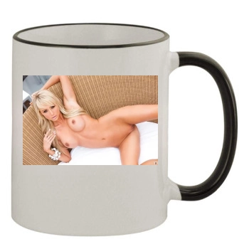 Sara Jean Underwood 11oz Colored Rim & Handle Mug