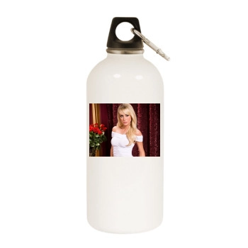 Sara Jean Underwood White Water Bottle With Carabiner