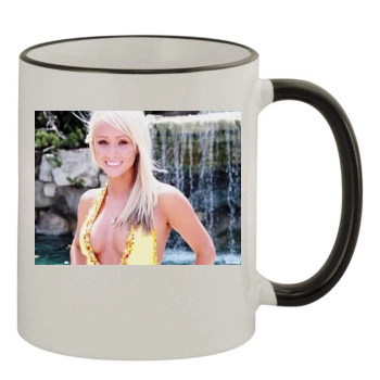 Sara Jean Underwood 11oz Colored Rim & Handle Mug