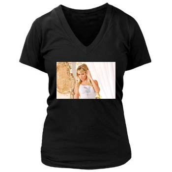 Sara Jean Underwood Women's Deep V-Neck TShirt