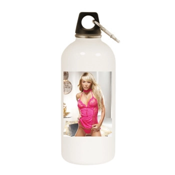 Sara Jean Underwood White Water Bottle With Carabiner