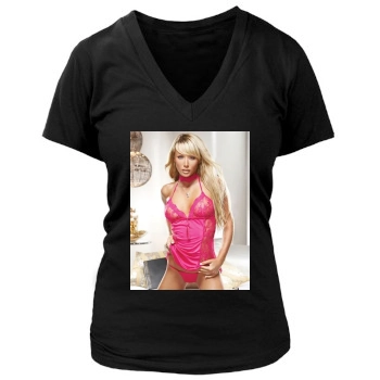 Sara Jean Underwood Women's Deep V-Neck TShirt