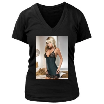 Sara Jean Underwood Women's Deep V-Neck TShirt