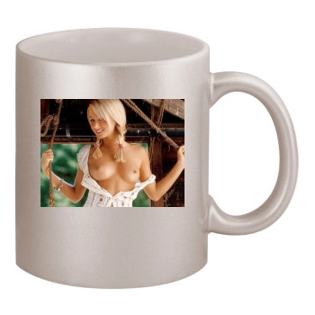 Sara Jean Underwood 11oz Metallic Silver Mug