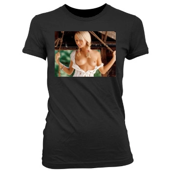 Sara Jean Underwood Women's Junior Cut Crewneck T-Shirt