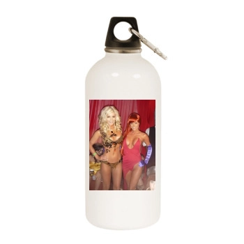 Sara Jean Underwood White Water Bottle With Carabiner