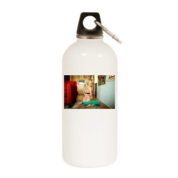 Sara Jean Underwood White Water Bottle With Carabiner