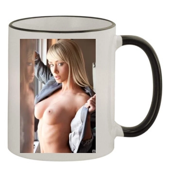 Sara Jean Underwood 11oz Colored Rim & Handle Mug