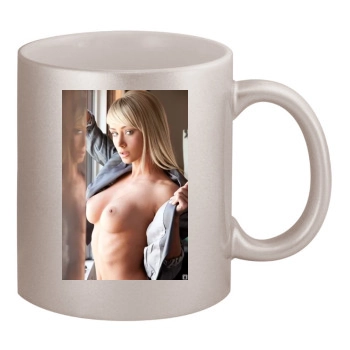 Sara Jean Underwood 11oz Metallic Silver Mug