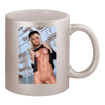 Sara Jean Underwood 11oz Metallic Silver Mug